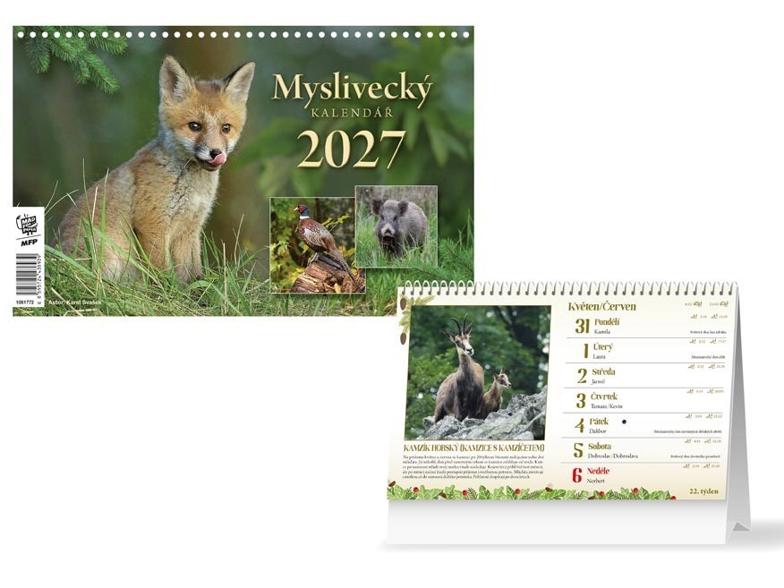 Kalendář 2027 stolní Myslivecký