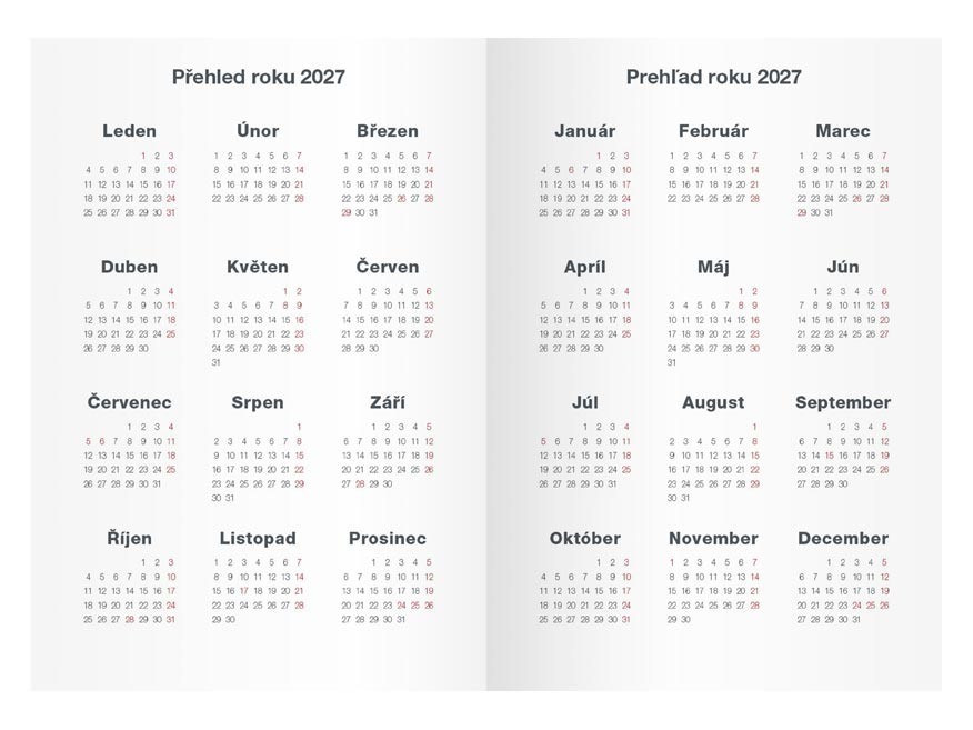 Diář 2027 T805 Lamino 2 s magnetem - Obrázek 4
