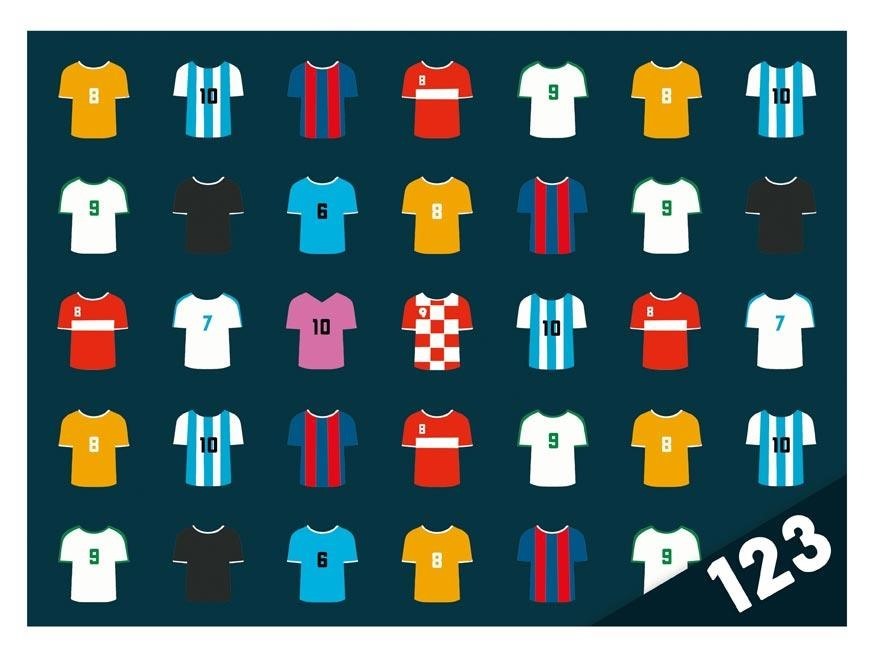 Desky na číslice Fotbal dresy