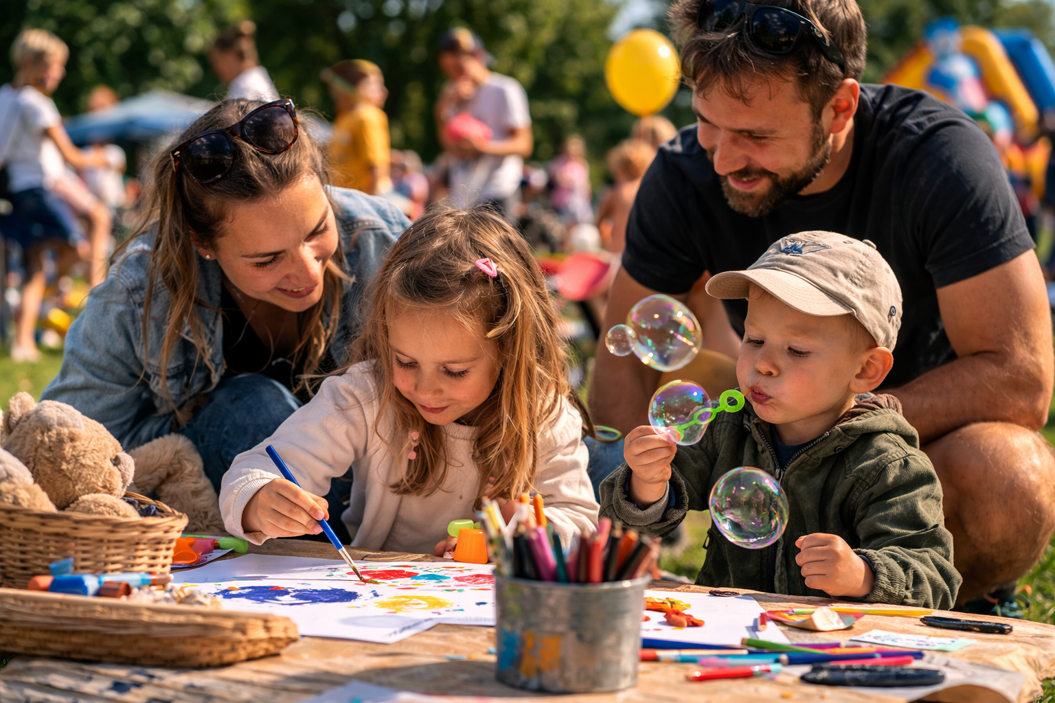 Děti, rodinné akce, malování, radost